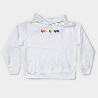 Rainbow Hearts Kids Hoodie